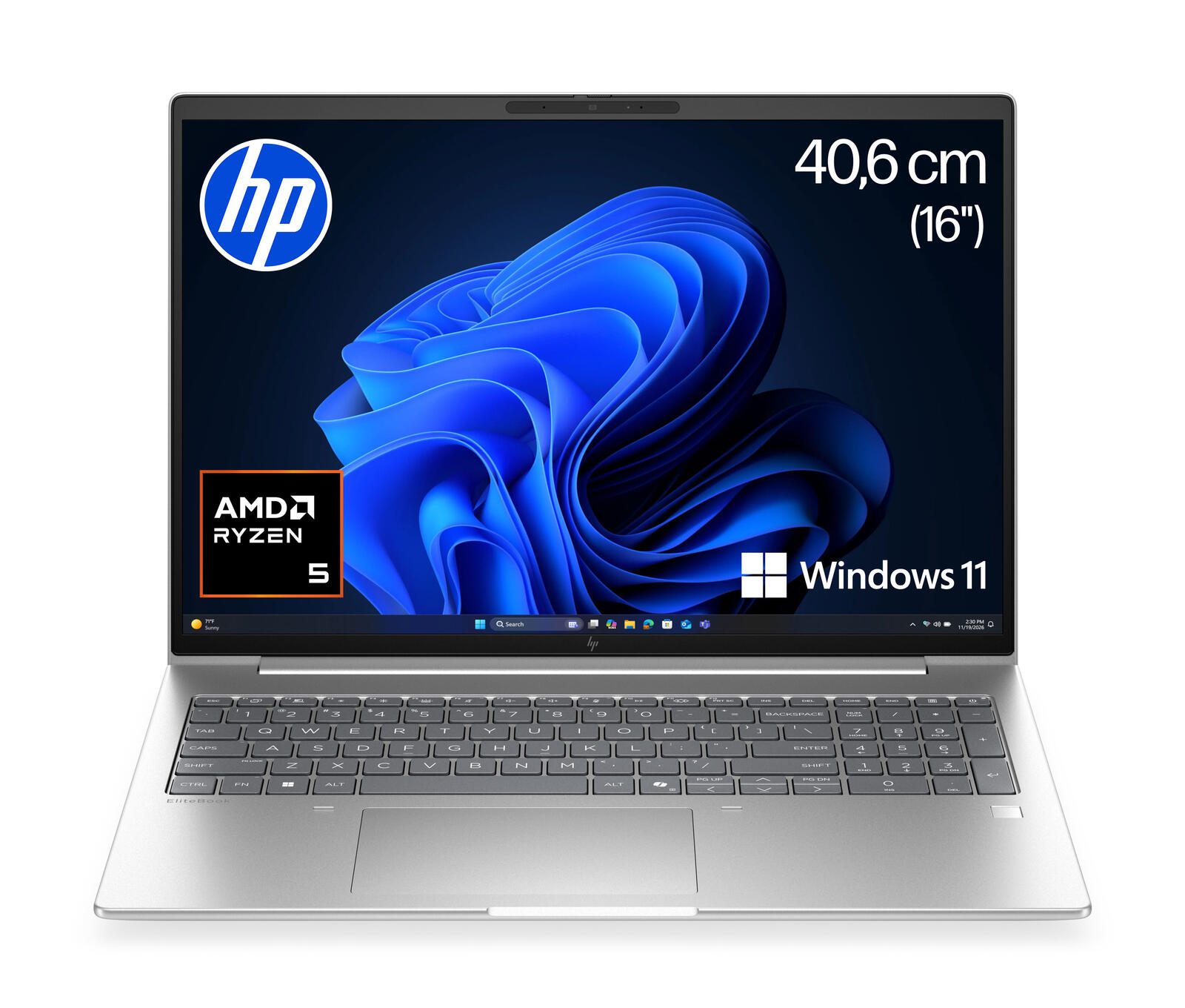 HP EliteBook 6 G2a 16 AI AMD Ryzen™ 5 230 Notebook 40,6 cm (16") 16 Go RAM, 512 Go SSD, AMD Radeon™ 760M, WUXGA, Win11 Pro