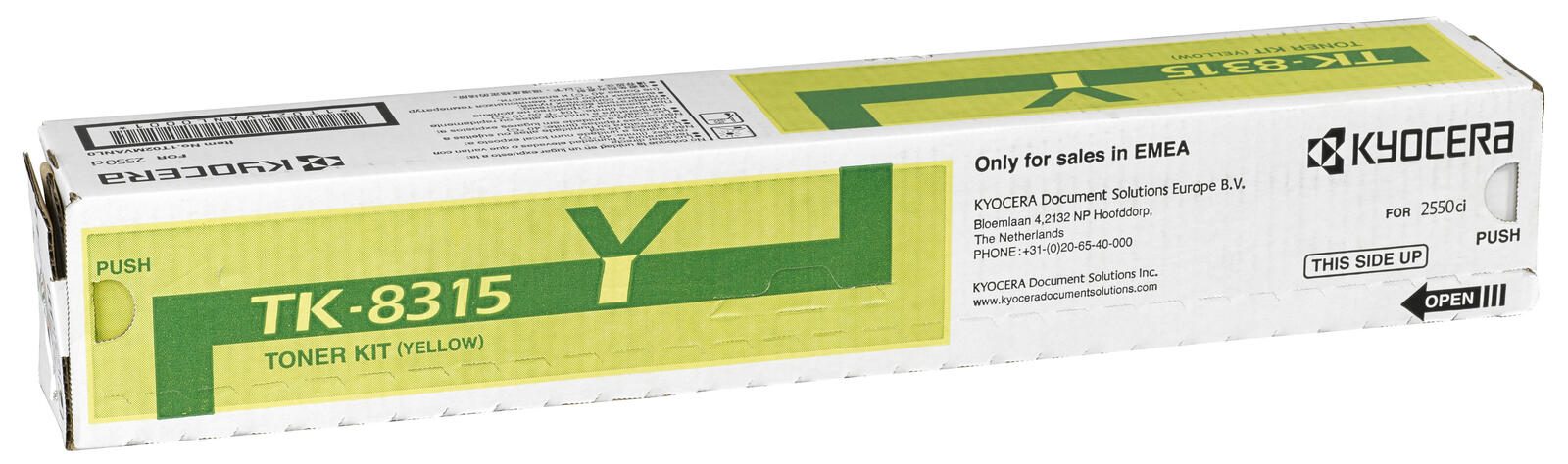 Toner Kyocera Original TK-8315Y jaune 6 000 pages (1T02MVANL0) pour TASKalfa 2550ci