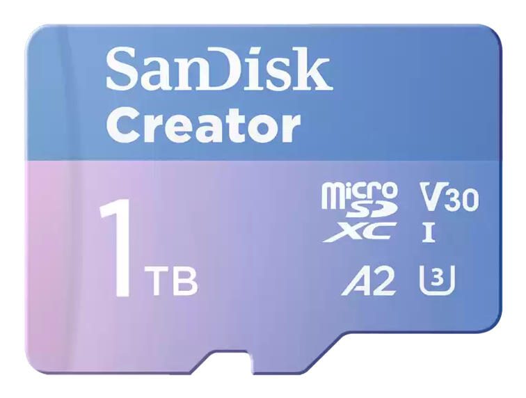 SanDisk Creator Carte microSDXC - 1 To avec adaptateur SD A2, Classe Vidéo V30, UHS-I U3