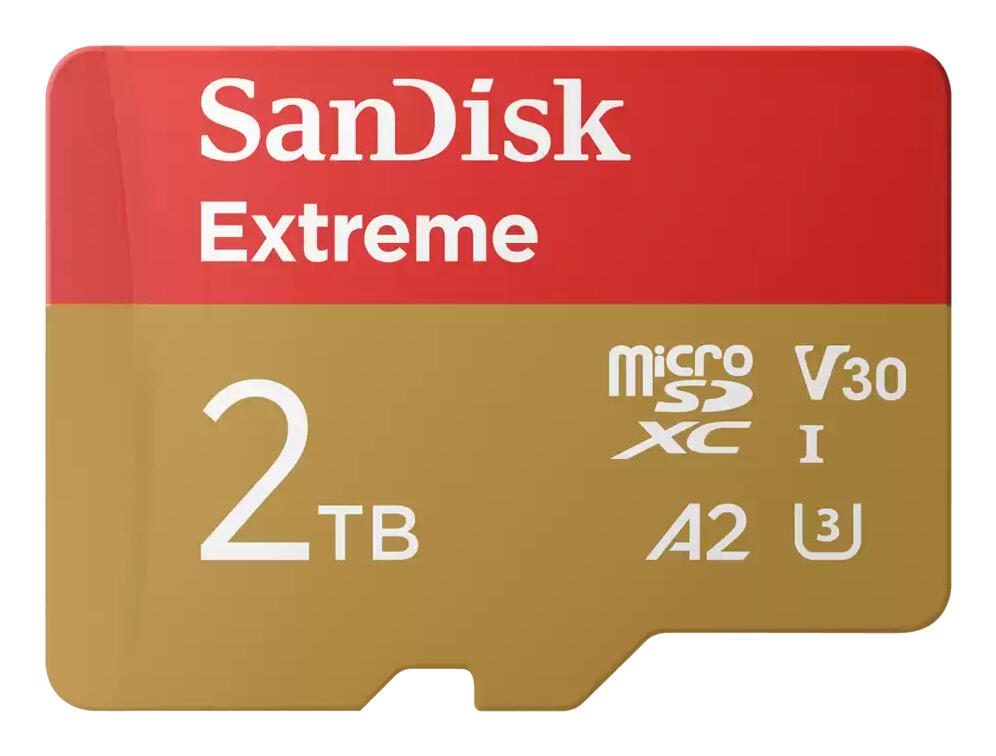 SanDisk Extreme microSDXC 2 To + Adaptateur SD - A2, V30, UHS-I, U3