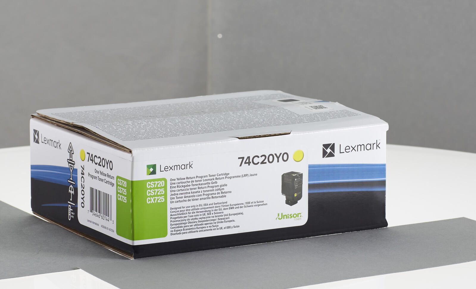 Cartouche de toner originale Lexmark - jaune (74C20Y0) pour CS720de/dte, CS725de/dte, CX725de/dhe/dthe