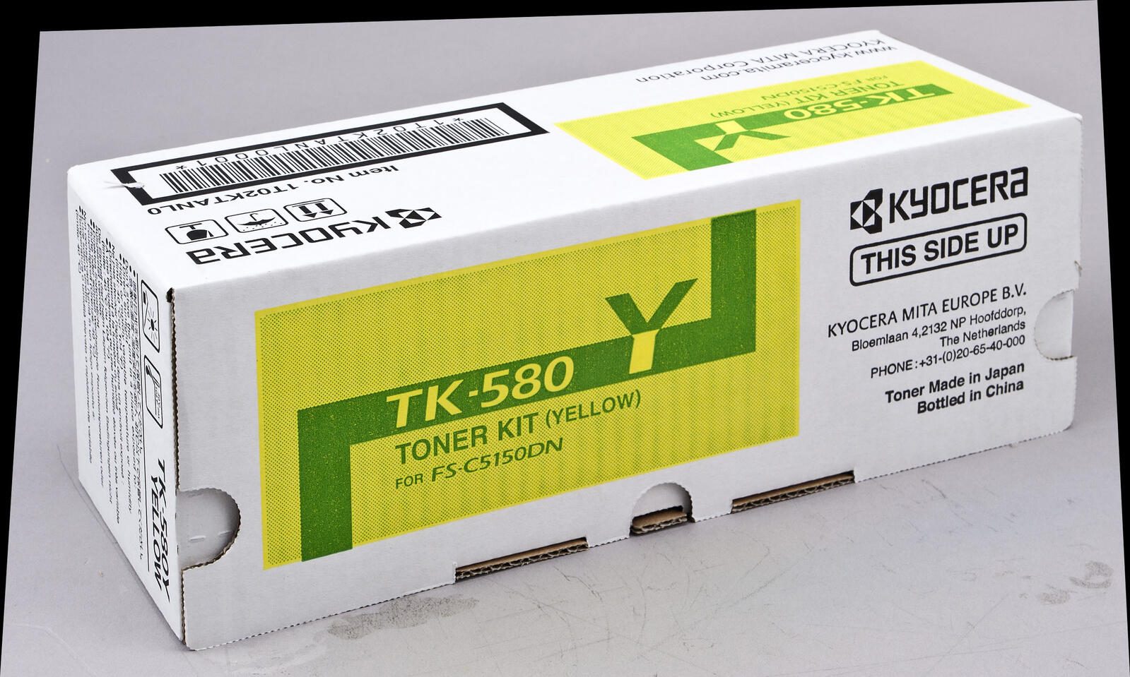 Kyocera Original TK-580Y Cartouche de toner jaune 2 800 pages (1T02KTANL0) pour ECOSYS P6021cdn, FS-C5150DN