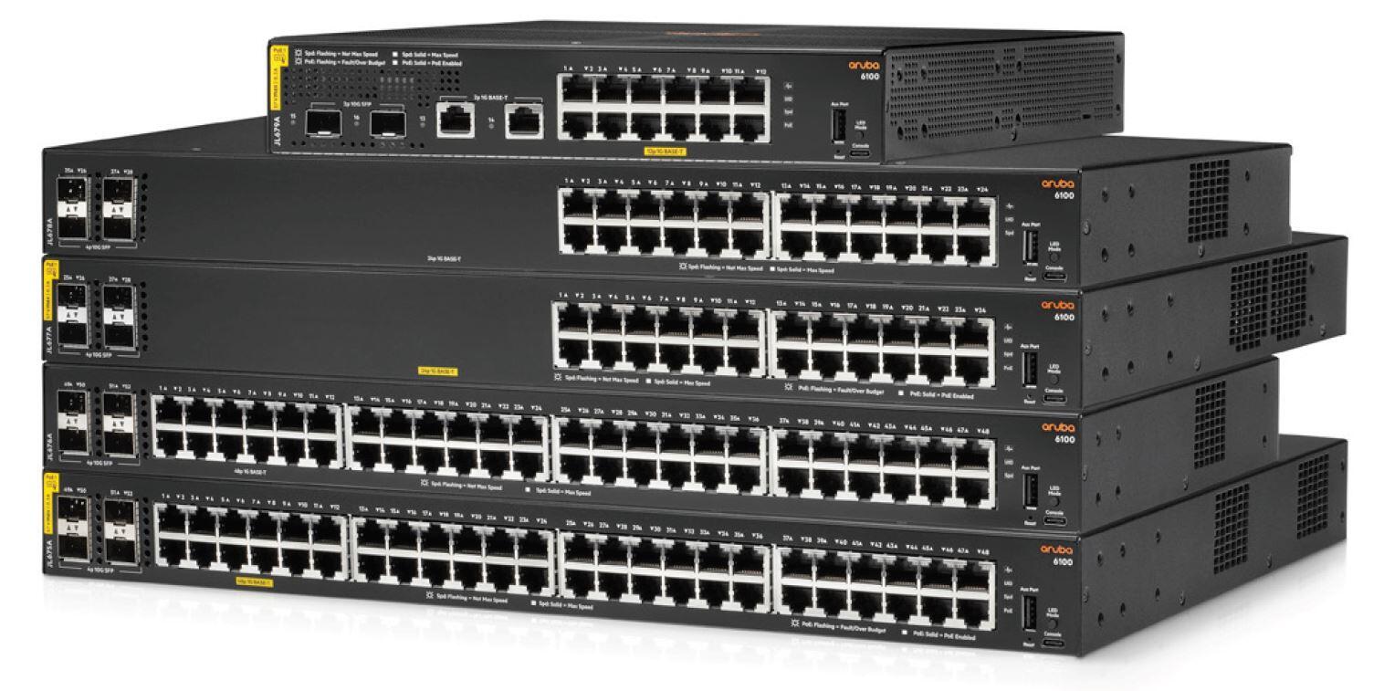 HPE Networking Switch CX6100 48 ports 1GBase-T 4 ports 10G SFP+ montable en rack Layer 2 manageable JL676A#ABB