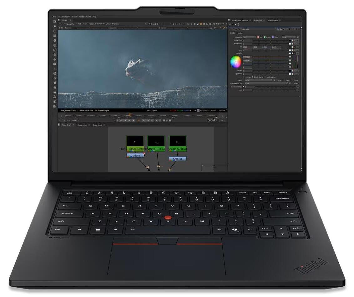 Ordinateur portable Lenovo ThinkPad P14s G7 36,8 cm (14,5 pouces) WUXGA Intel® Core™ Ultra 9 386H 64 Go RAM 1 To SSD Allemand, AZERTY Nvidia